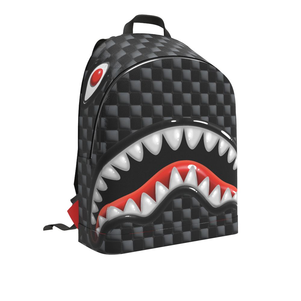 Mochila Negra Savage con Globos de Tiburones en París