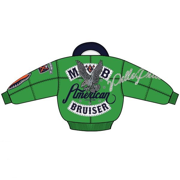 Chaqueta de cuero American Bruiser para hombre