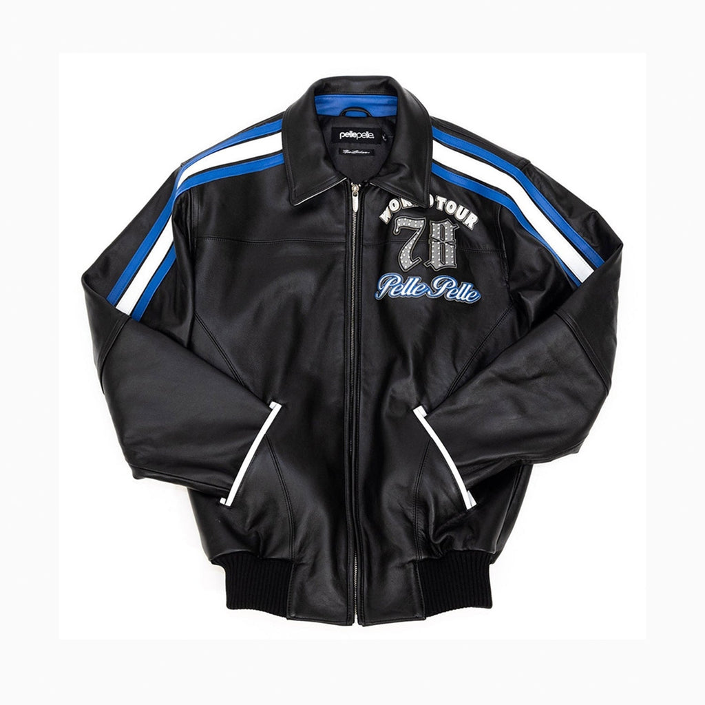 Chaqueta de cuero de peluche para hombre World Tour