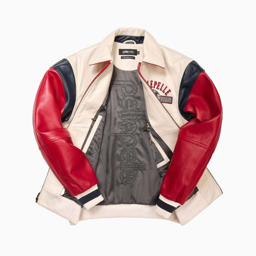 Chaqueta de cuero de felpa Men's World Famous Soda Club
