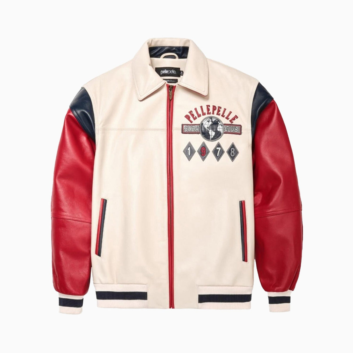 Chaqueta de cuero de felpa Men's World Famous Soda Club