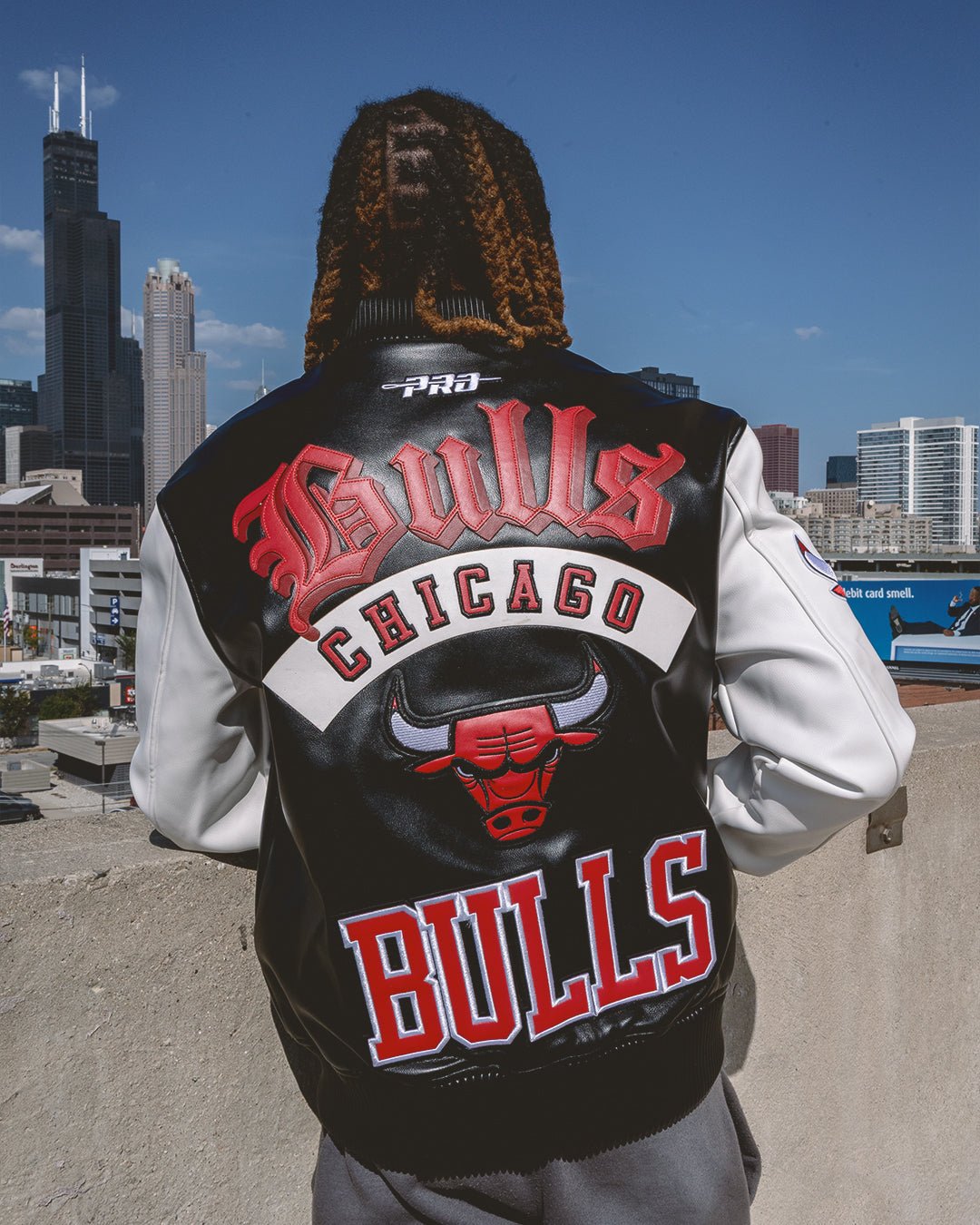 Men's Chicago Bulls Leather Varsity Jacket