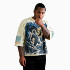 T-shirt court ample à motif Escape Stray pour homme