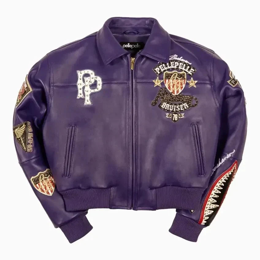 Women's American Bruiser Crop Leather Jacket
