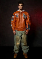 Chaqueta de cuero para hombre World Famous Pelle