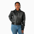 Chaqueta corta de cuero para mujer - 47.º aniversario