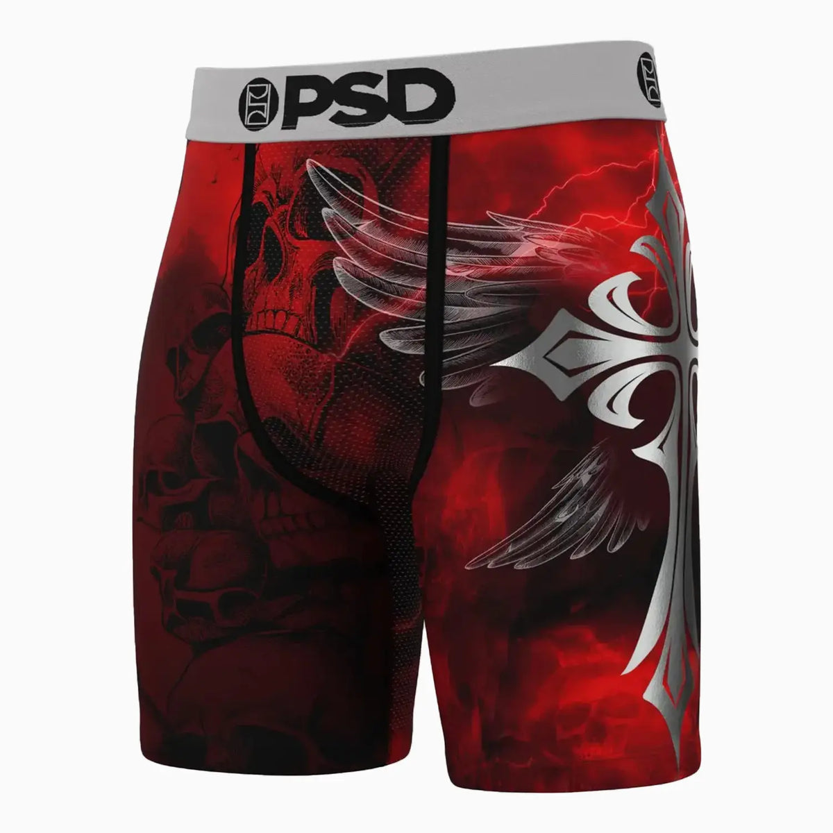 Men's Silver Wing Red Standard Length Boxer