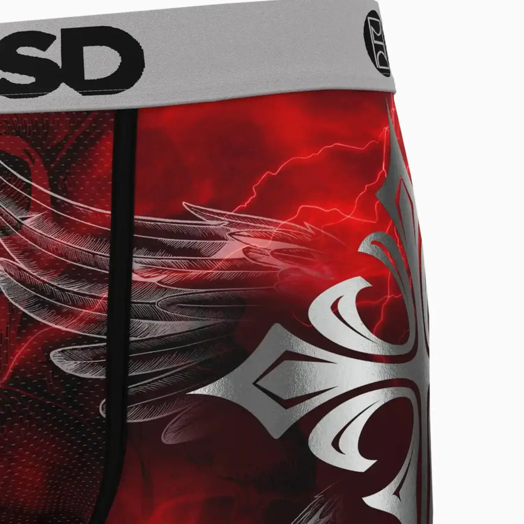 Men's Silver Wing Red Standard Length Boxer