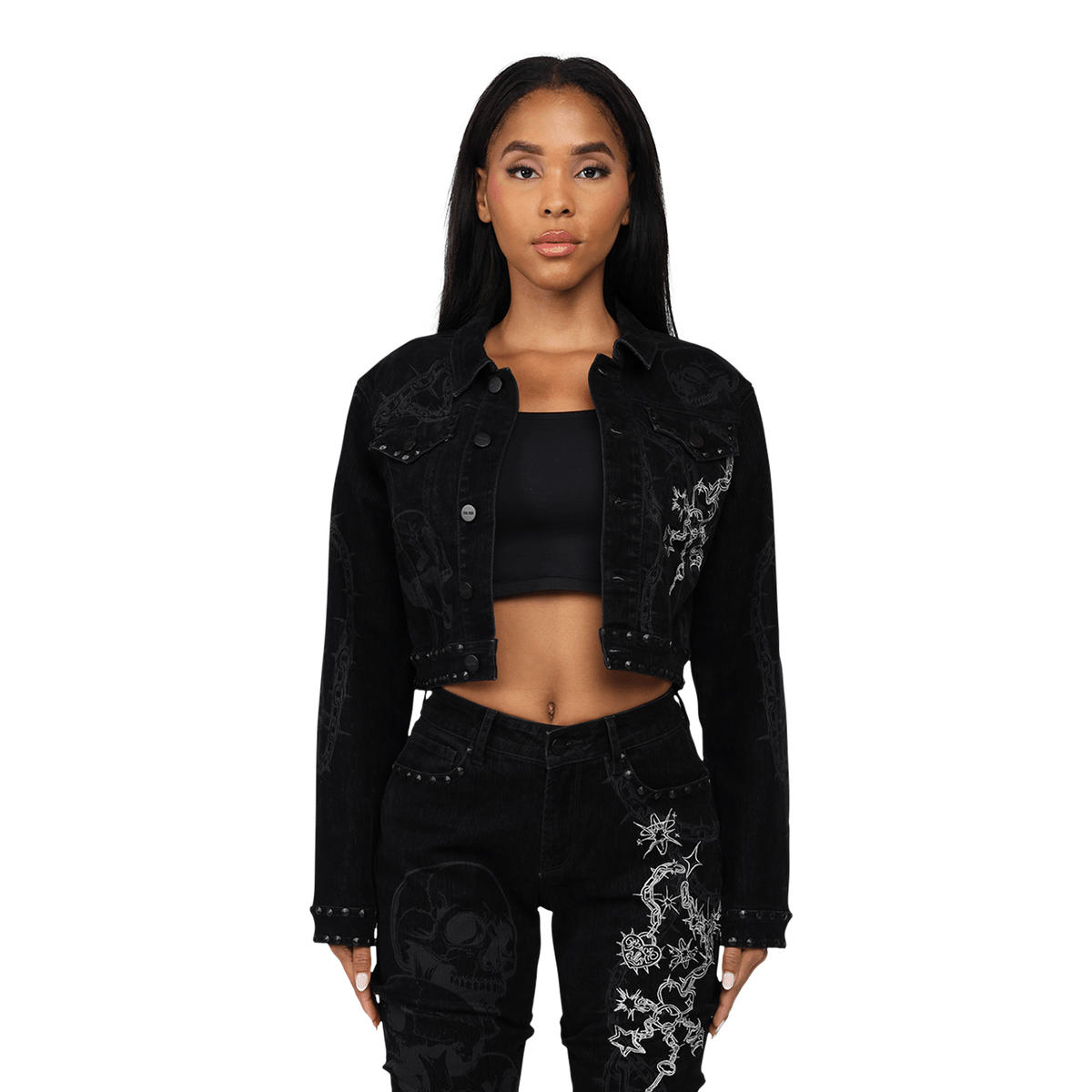 Women's High Rise Flocking Outfit