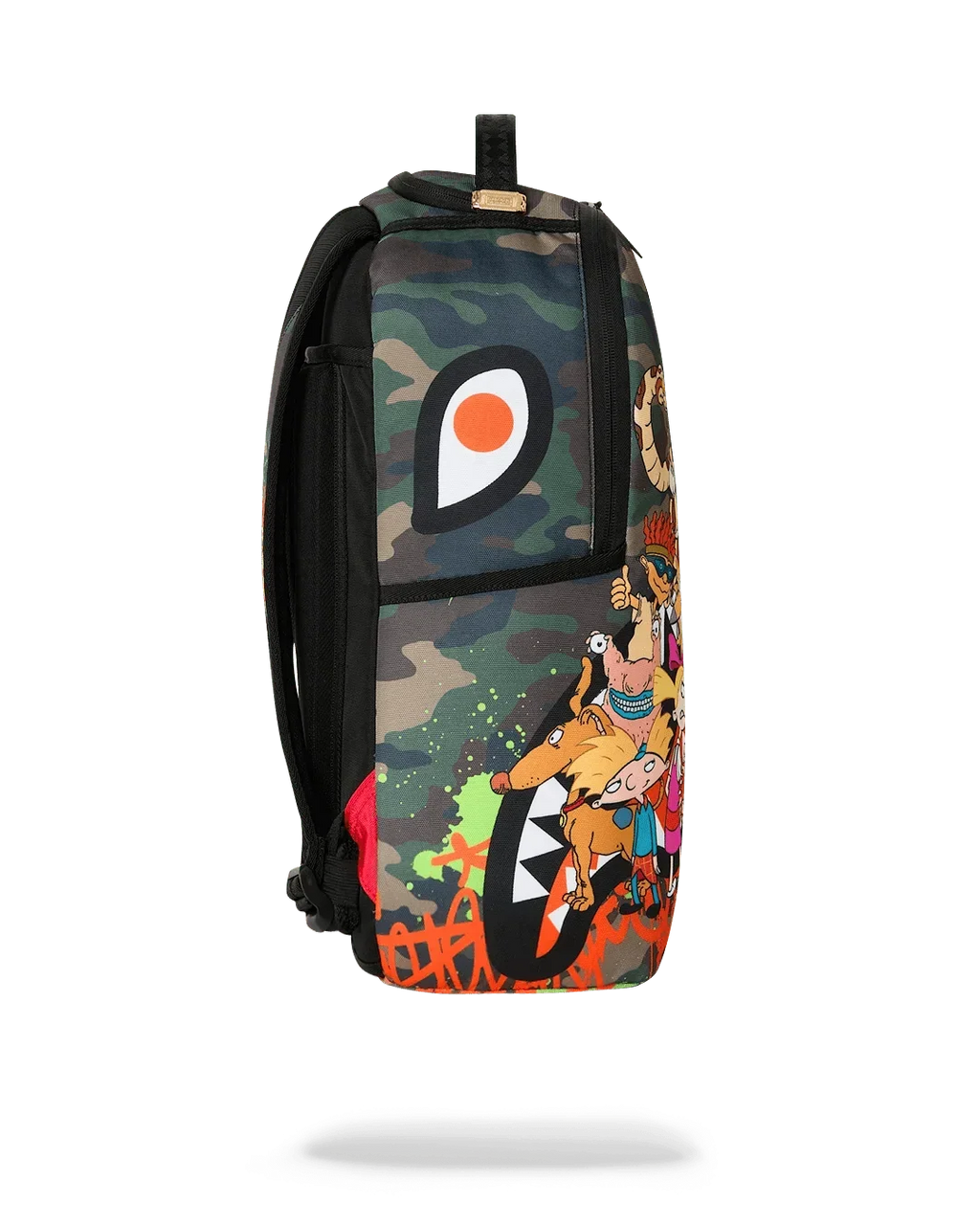 Mochila de camuflaje de Nick de los 90 con grafiti