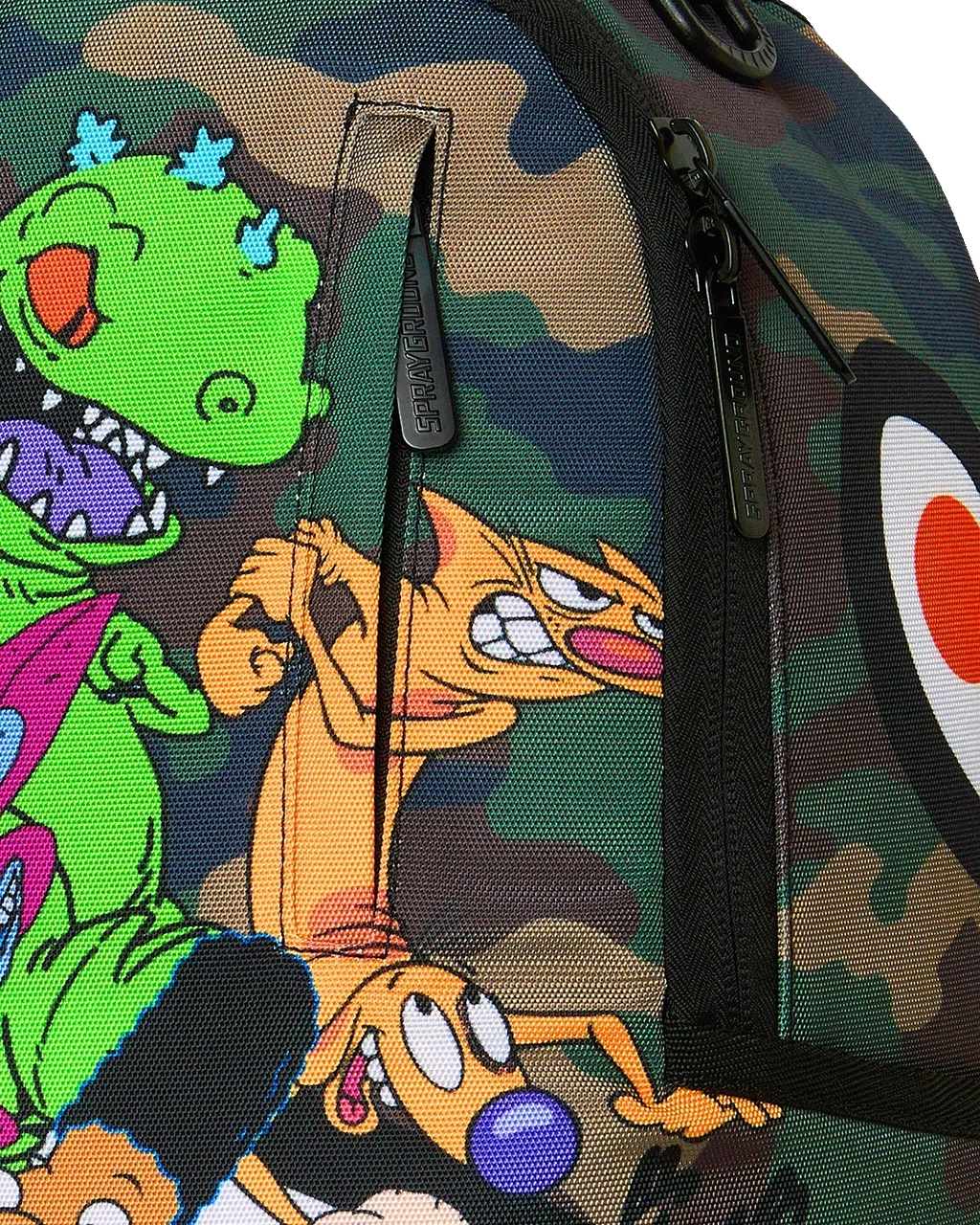 Mochila de camuflaje de Nick de los 90 con grafiti