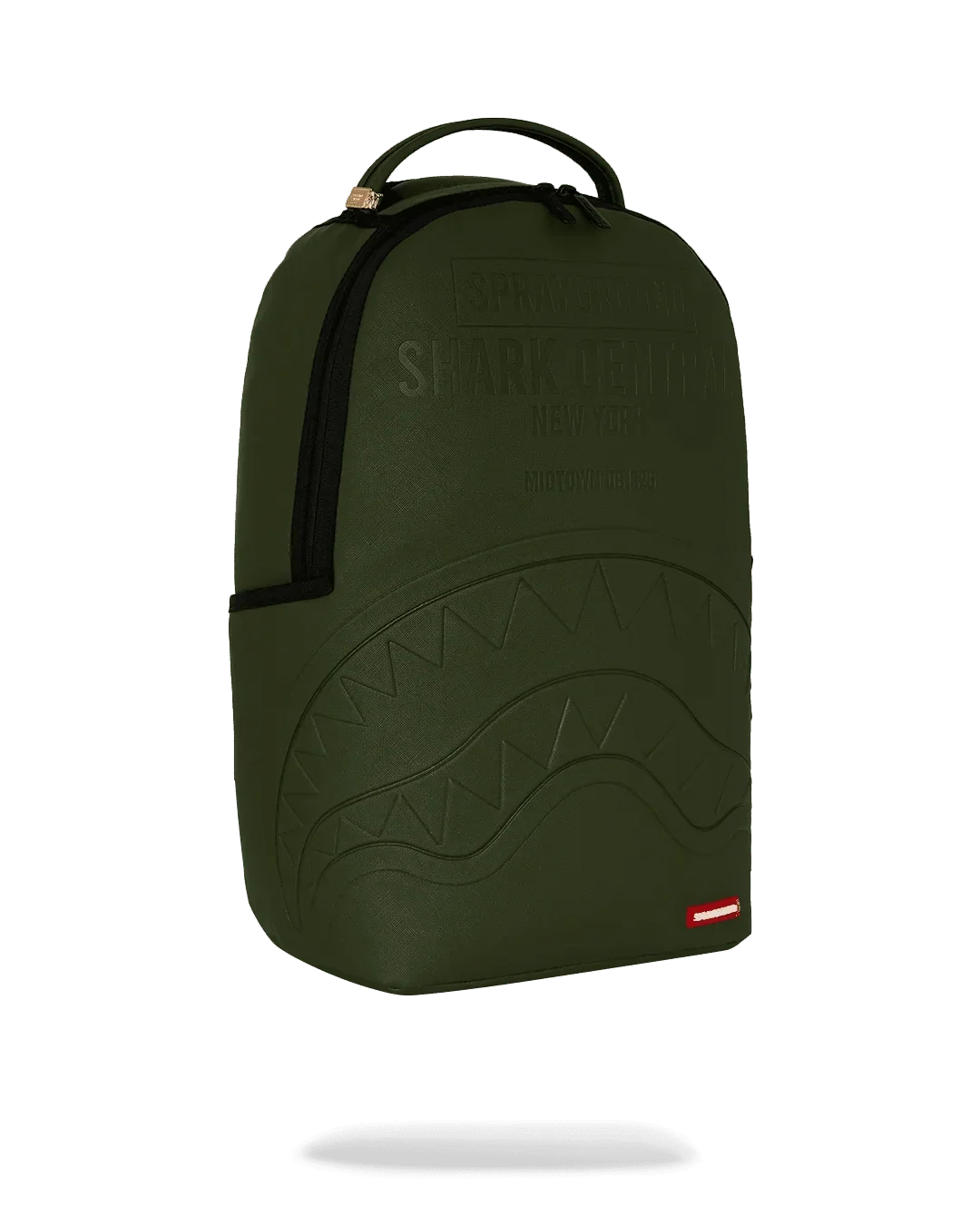 Sac à dos en nylon vert estampé Shark Central