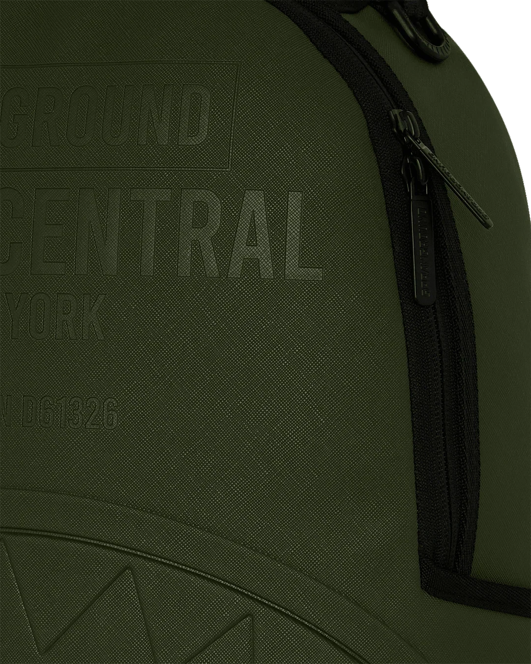 Sac à dos en nylon vert estampé Shark Central