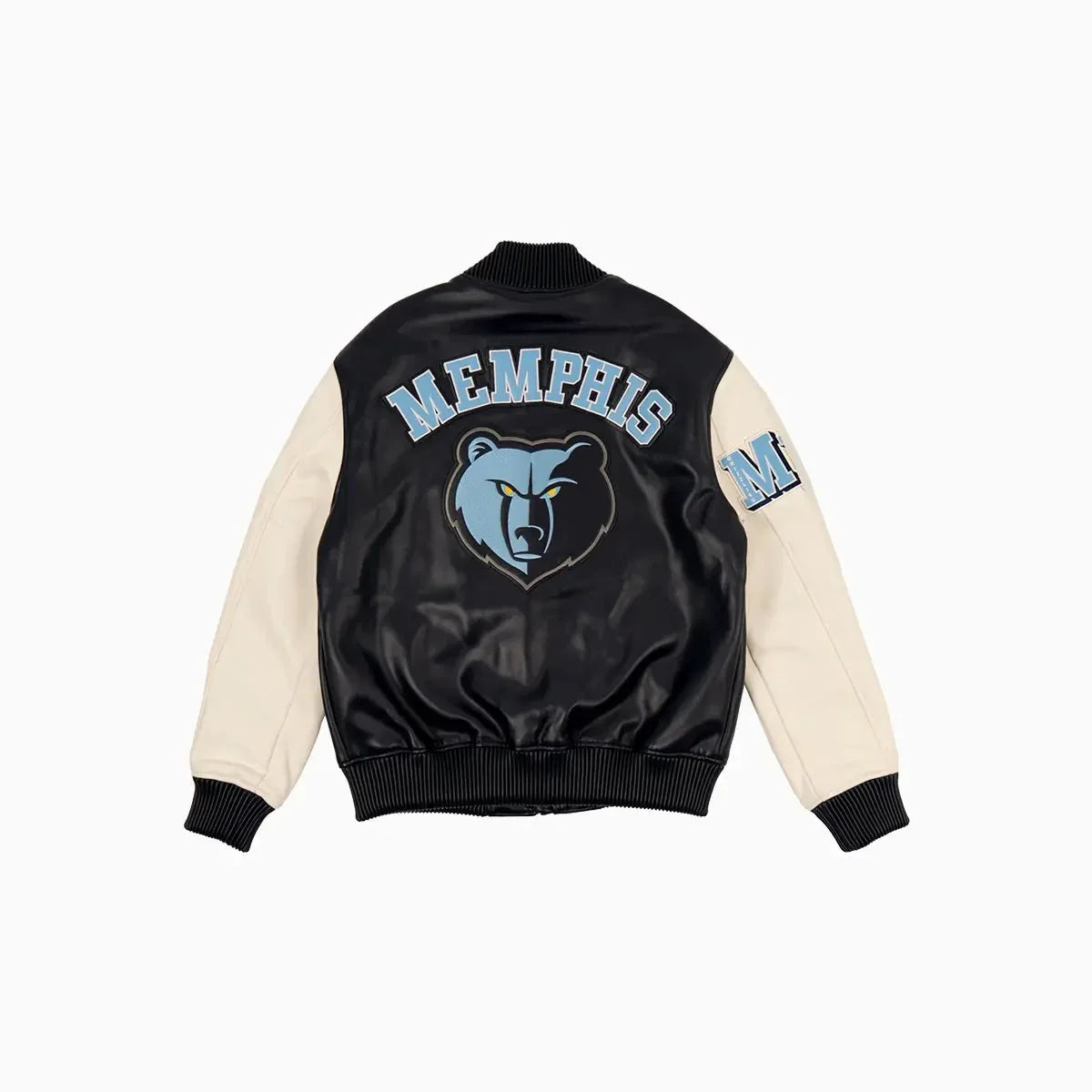 Chaqueta universitaria de cuero Memphis Grizzlies para hombre