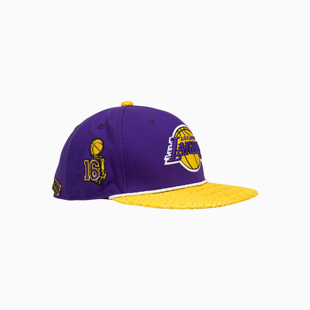 Casquette Breyer's Buck 50 Los Angeles Lakers avec visière en cuir