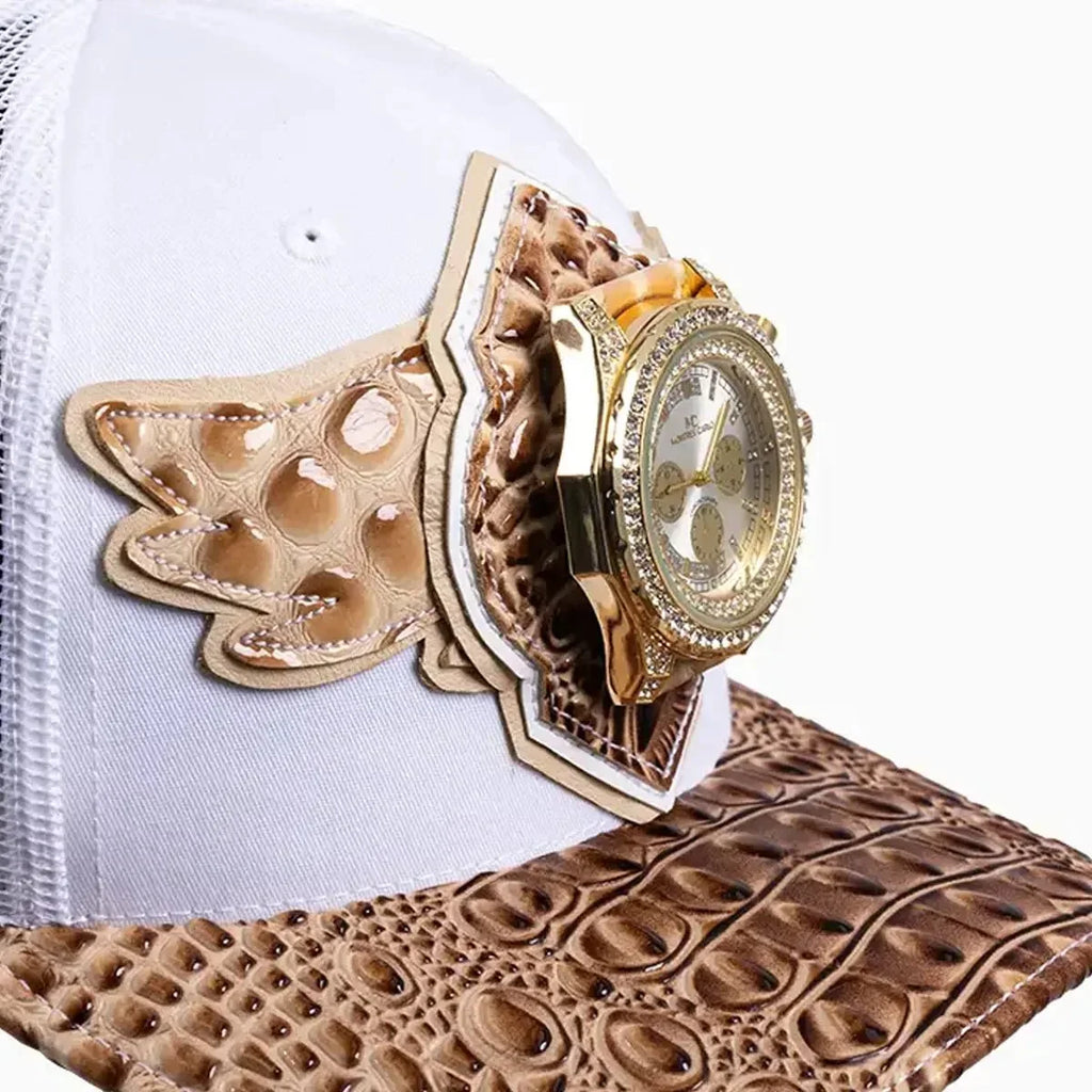 Casquette de routier en laine Buck 50 Breyer avec visière en cuir