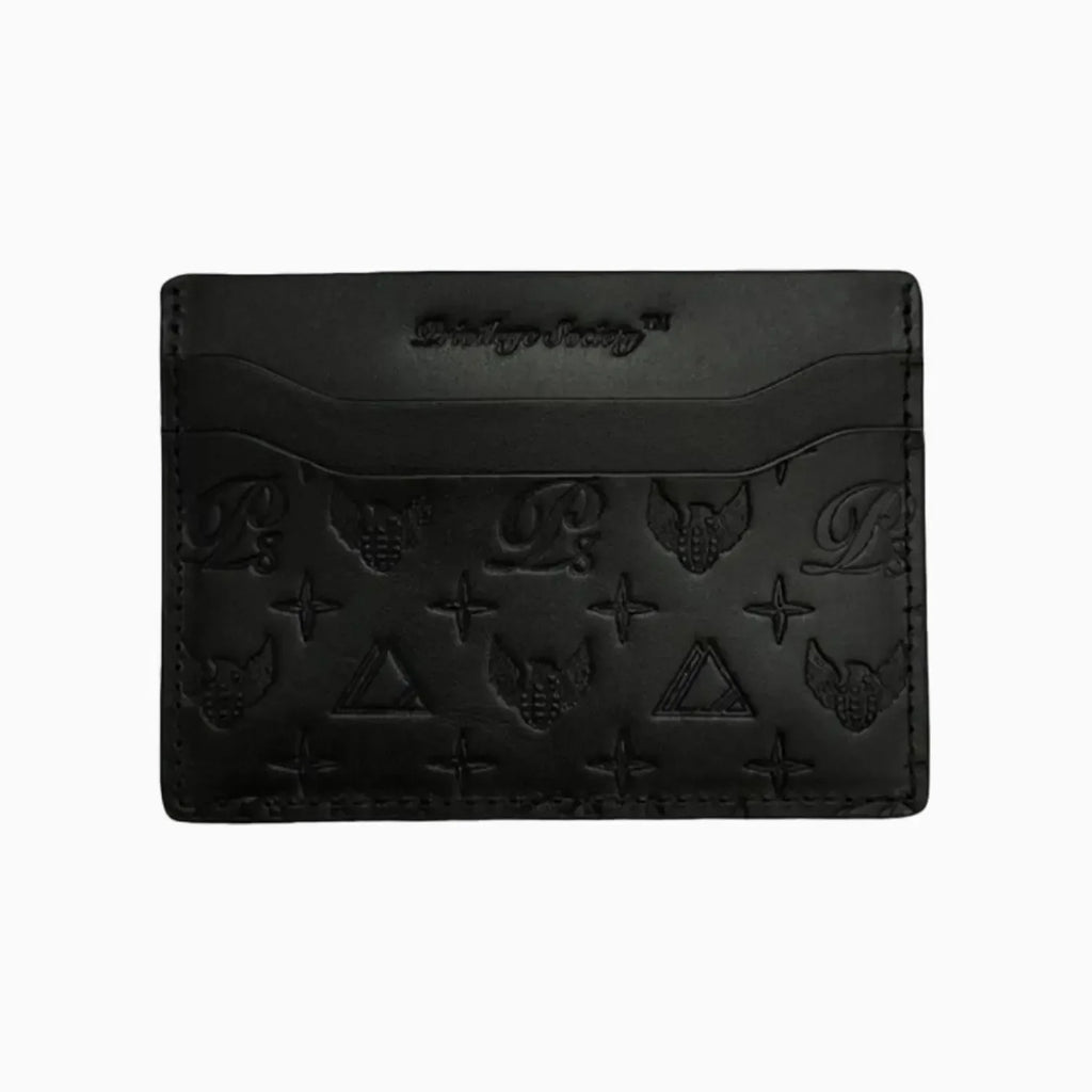 Billetera CC de piel monograma para hombre