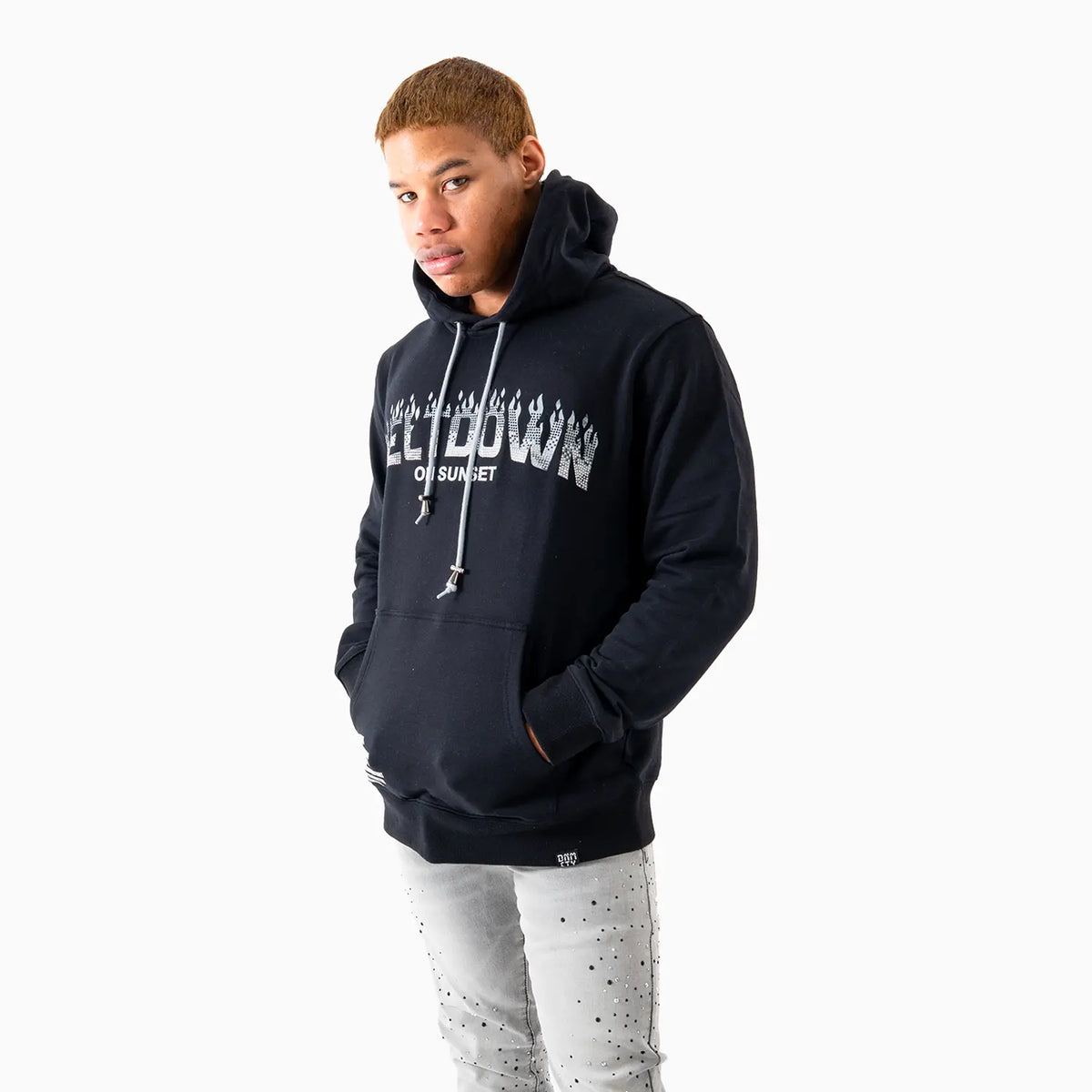 Men's Meltdown On Sunset Stone Hoodie
