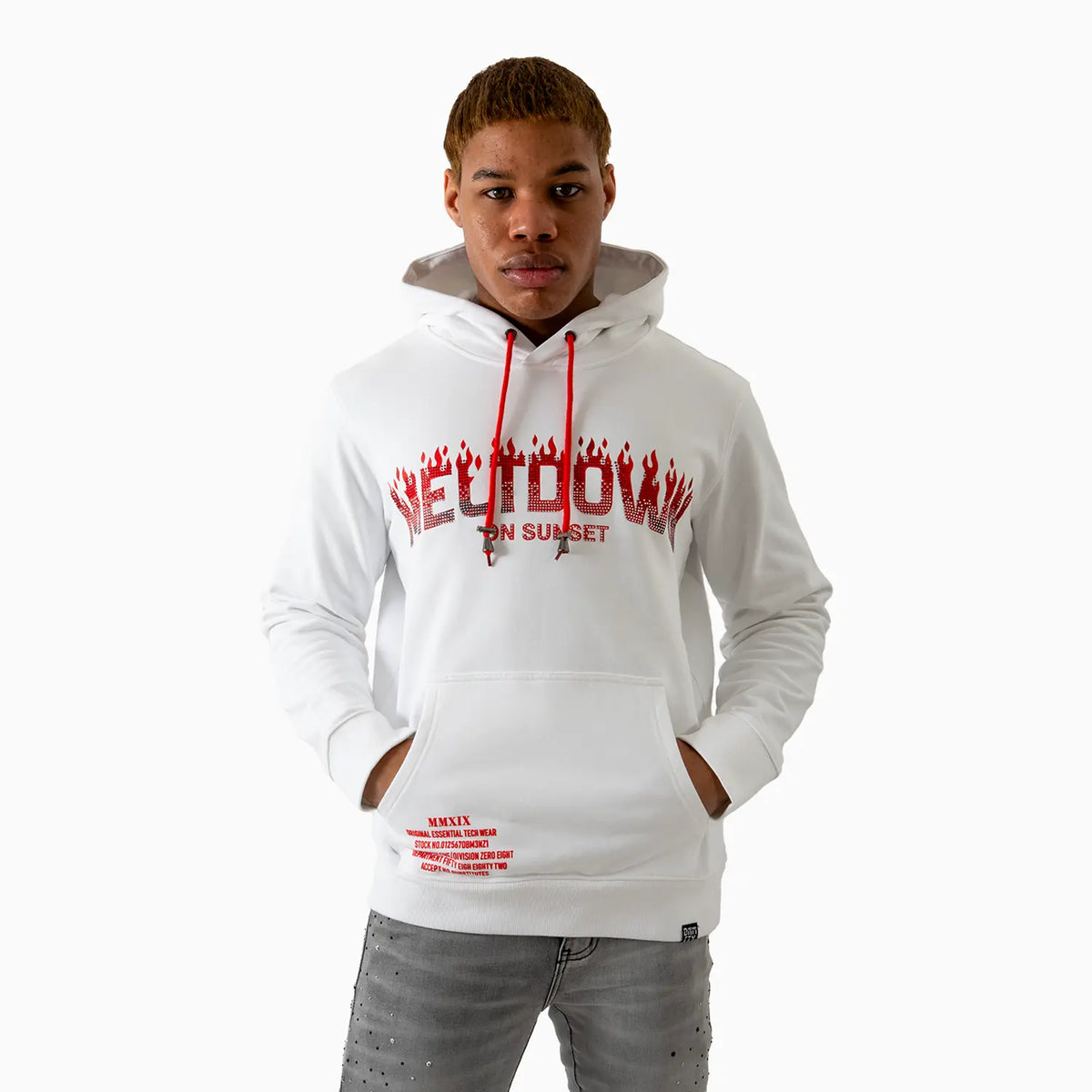 Men's Meltdown On Sunset Stone Hoodie