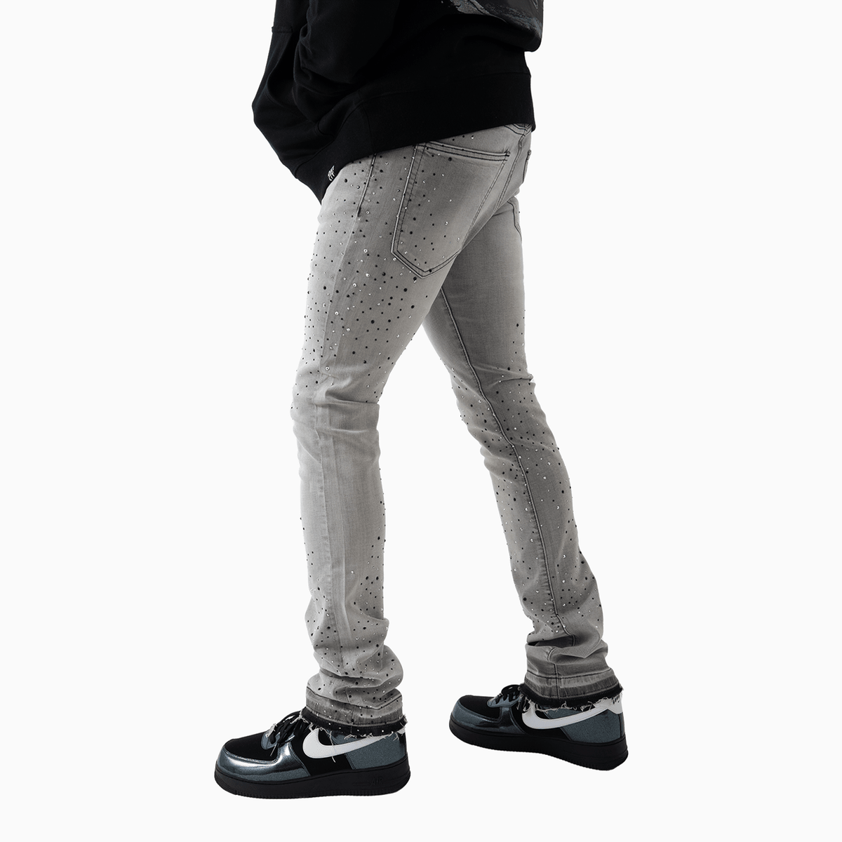 Men's Wash Denim With Black Stone Pant