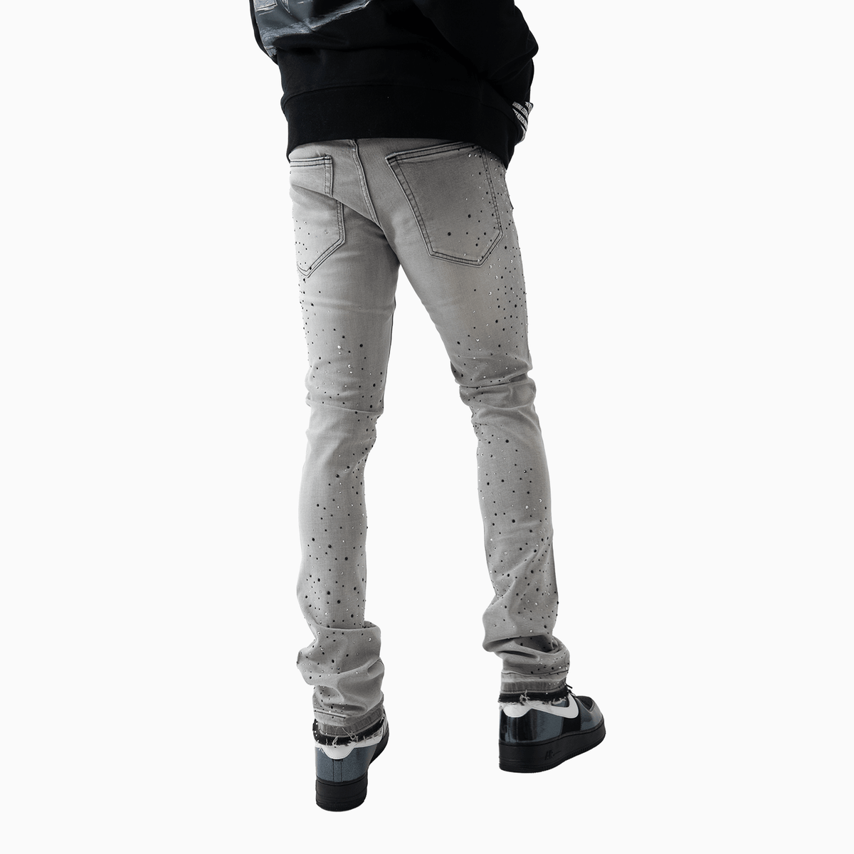 Men's Wash Denim With Black Stone Pant