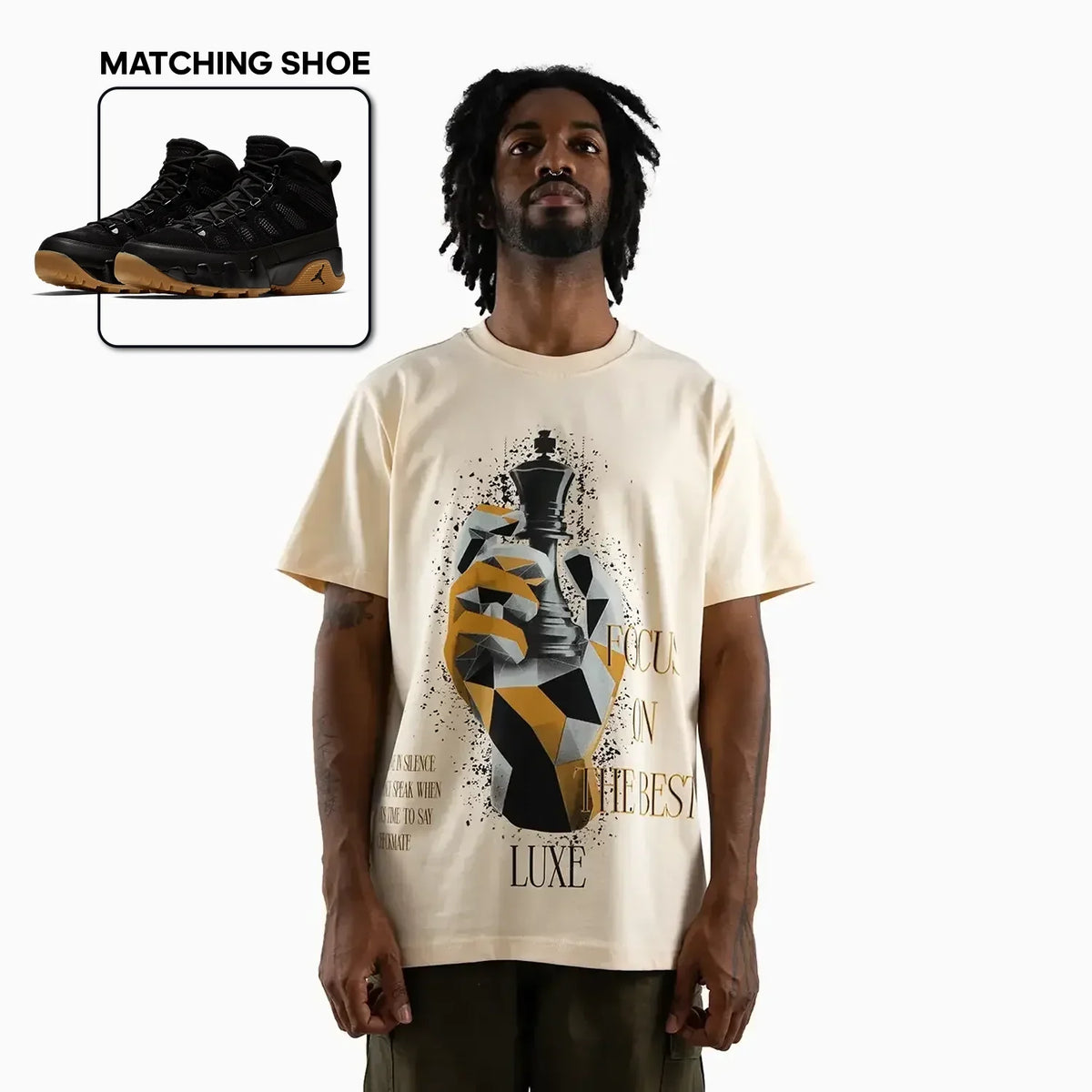 Men's Focus on the Best Chess King Graphic Short Sleeve T-Shirt