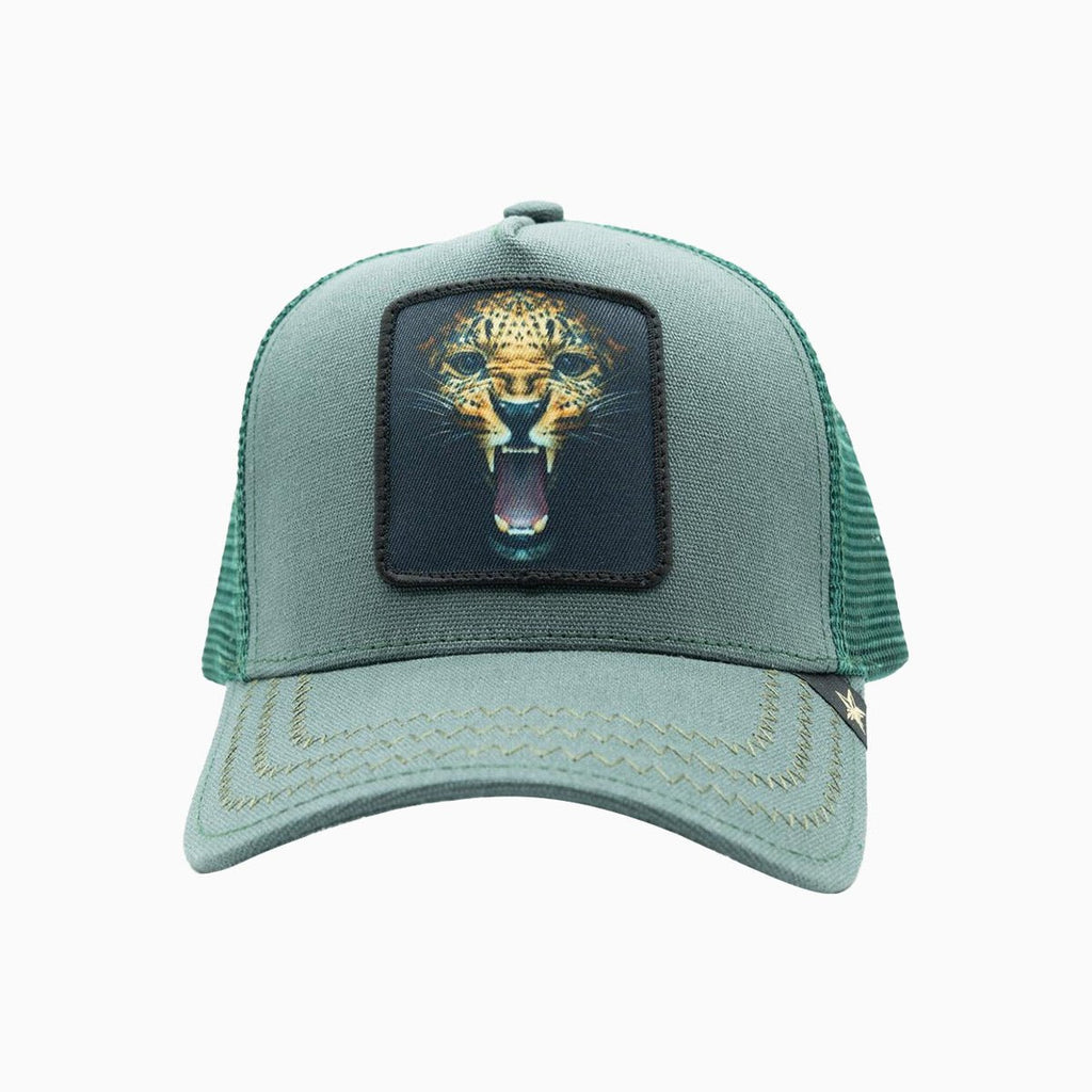 La casquette de camionneur Chita étoile dorée vert clair