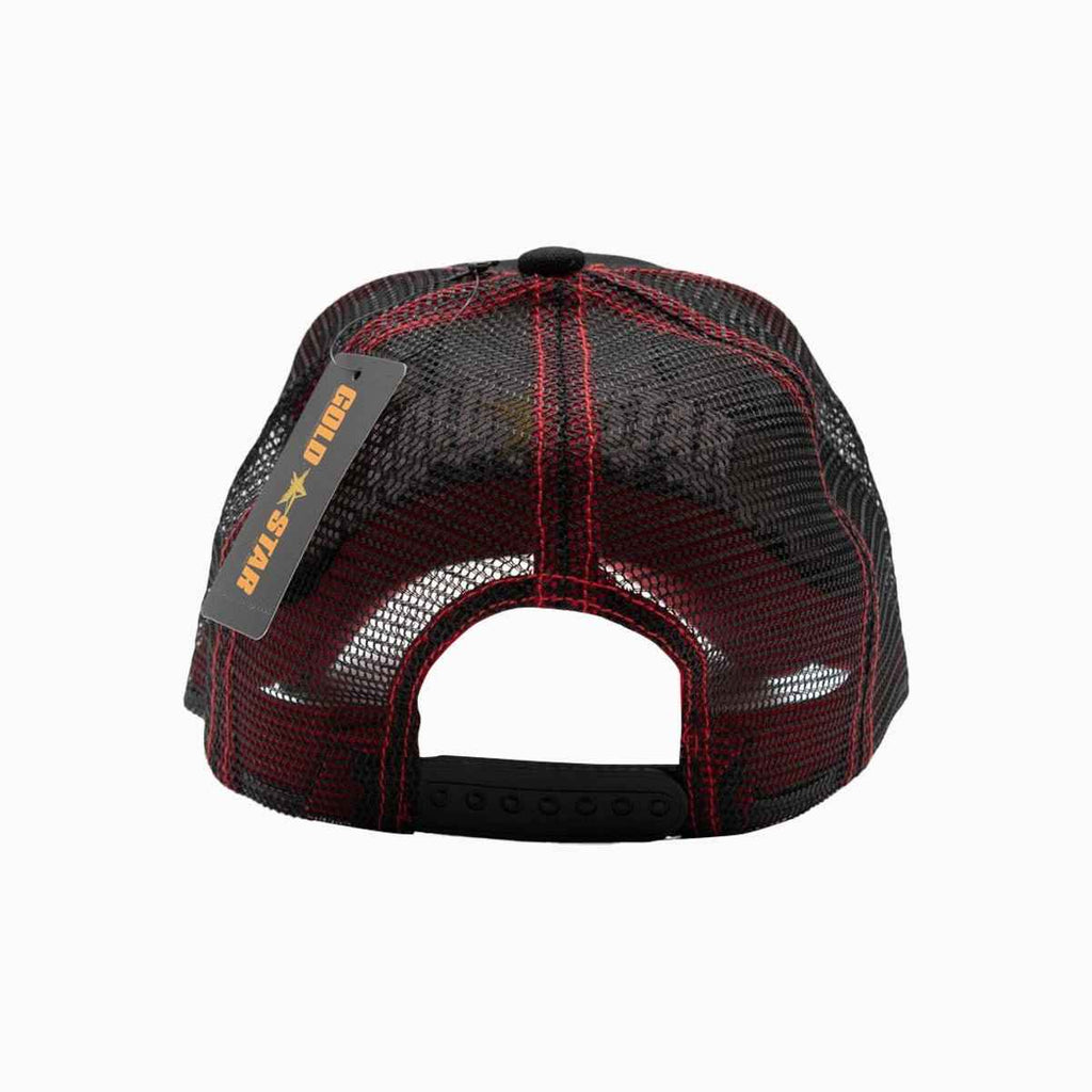 La casquette de routier Rooster noire et rouge
