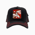 La Casquette Trucker Noire et Rouge avec Dessin Animé