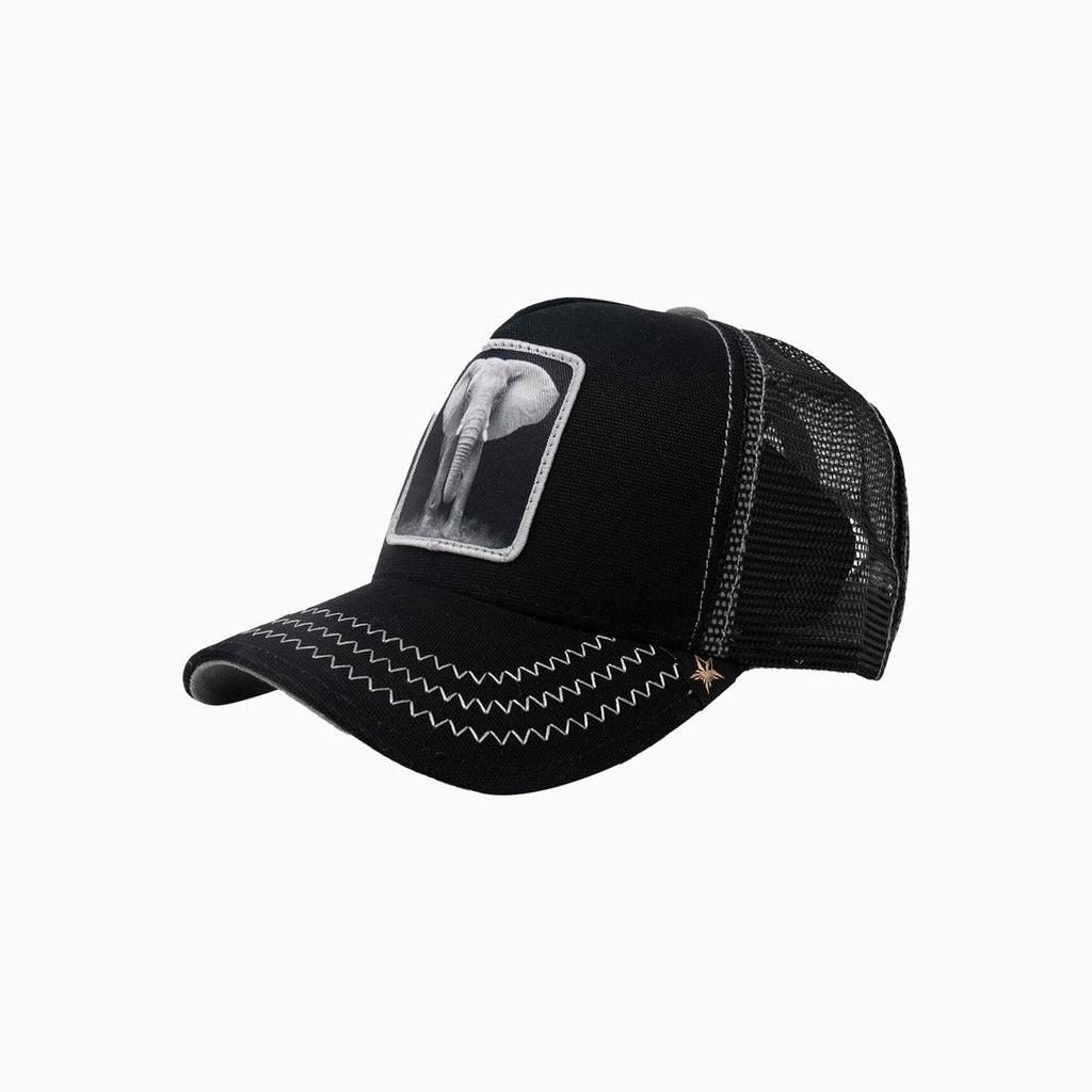 La casquette trucker noire Éléphant