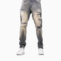 Pantalon en jean pour homme Ross Fit délavé à fort contraste