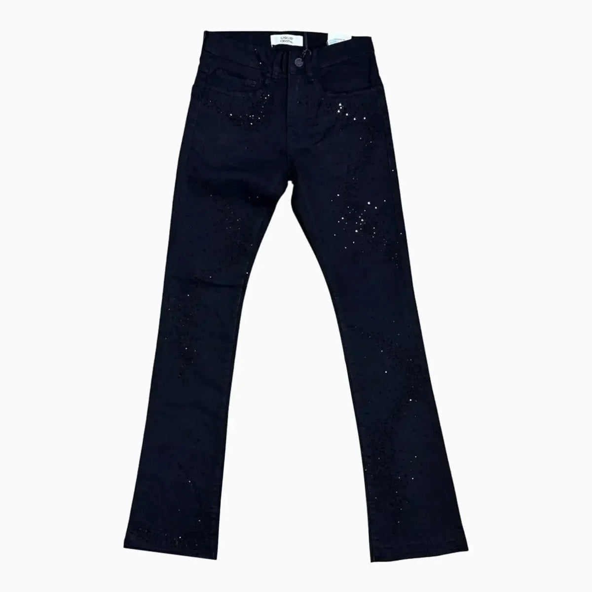 Pantalón de mezclilla apilado de cristales líquidos de hombre, tallas S y grandes