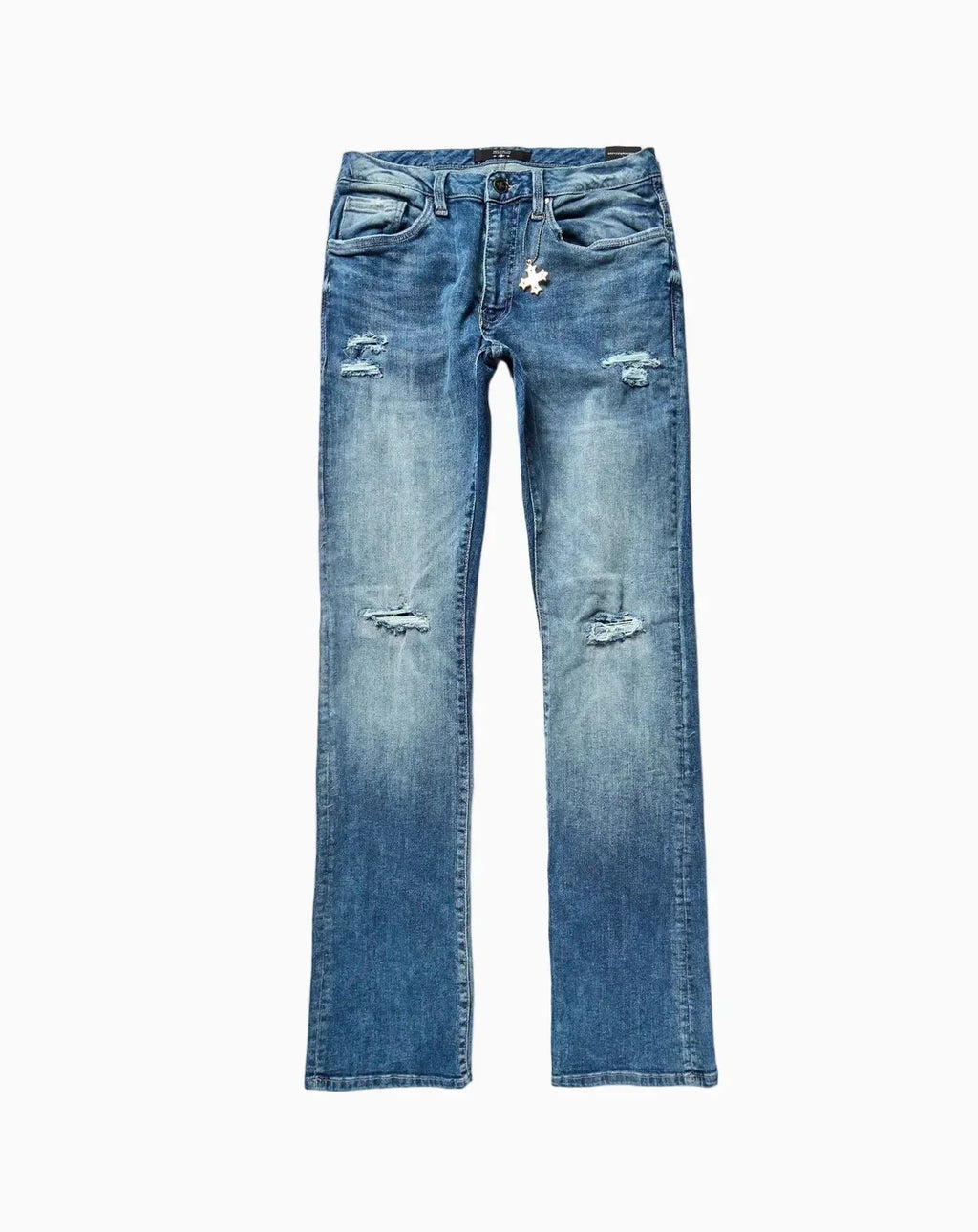 Pantalon empilé super skinny délavé au potassium pour homme