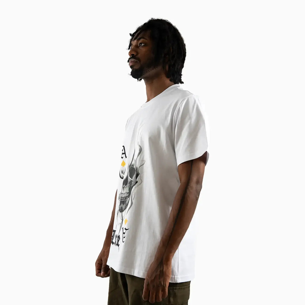 T-shirt à manches courtes avec motif tête de mort As de pique pour homme