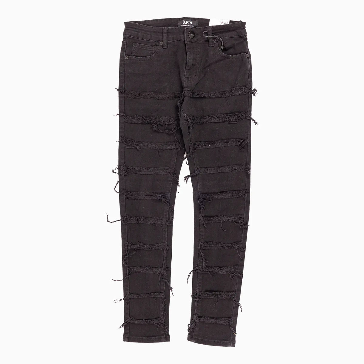 Kid's Black Distressed Ripped Denim Jeans Pant