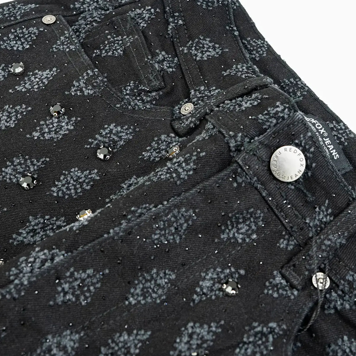 Women's Stacked King Rhinestone Denim Pant