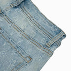 Women's Stacked King Rhinestone Denim Pant