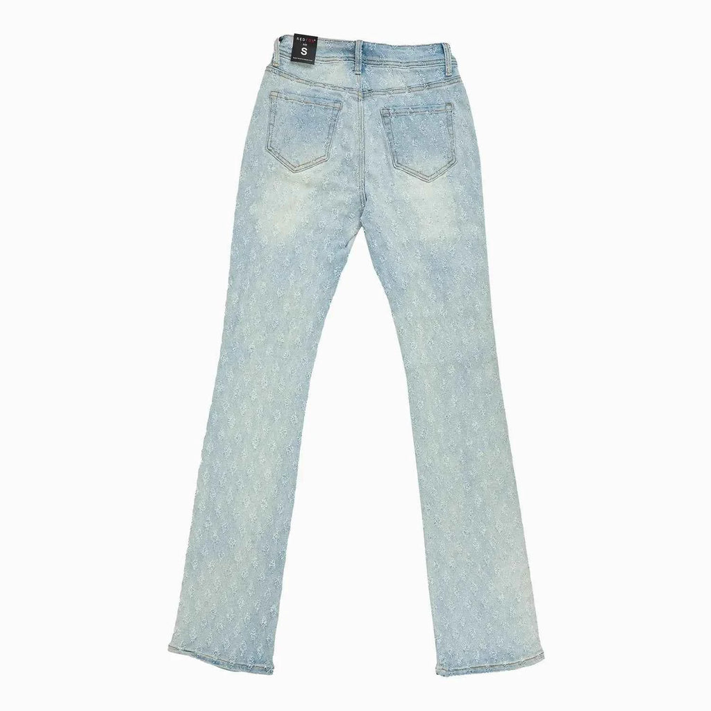 Women's Stacked King Rhinestone Denim Pant