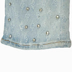 Women's Stacked King Rhinestone Denim Pant