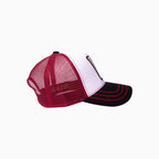 Gorra Trucker Blanca Borgoña El Gallo