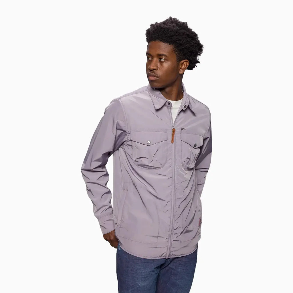 Chaqueta tipo camisa de tafetán Yanik para hombre