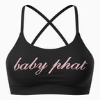 Women's Script Logo Racerback Sports Bra & Biker Shorts Outfit
