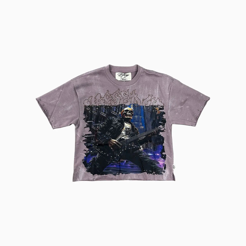 T-shirt court en tissu éponge « Rock My World » pour homme