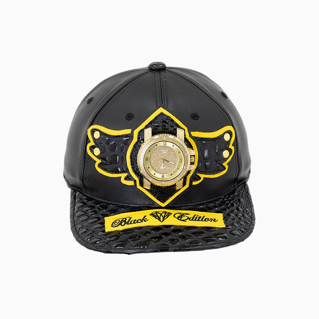 Gorra de reloj de cuero Breyer's Buck 50 Black Edition
