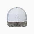 Casquette de camionneur Breyer's Buck 50 Chicago White Sox avec visière en cuir