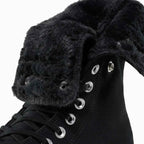 Women's All Star Fold Over Lift X-Hi Faux Fur