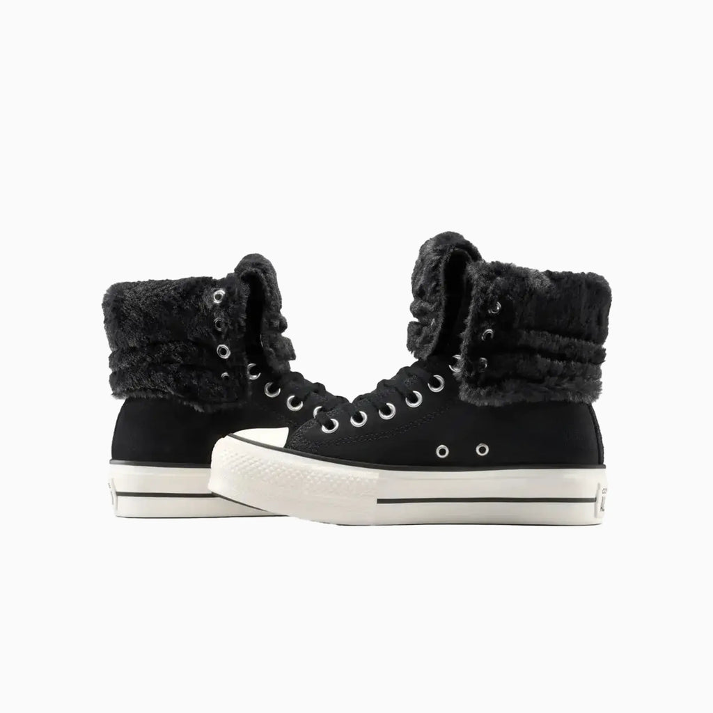Women's All Star Fold Over Lift X-Hi Faux Fur - Famous | Online Store