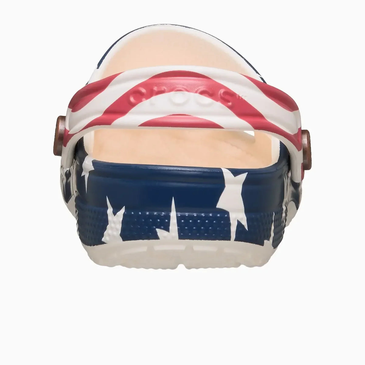 Zapatillas clásicas de zueco con la bandera estadounidense para niños