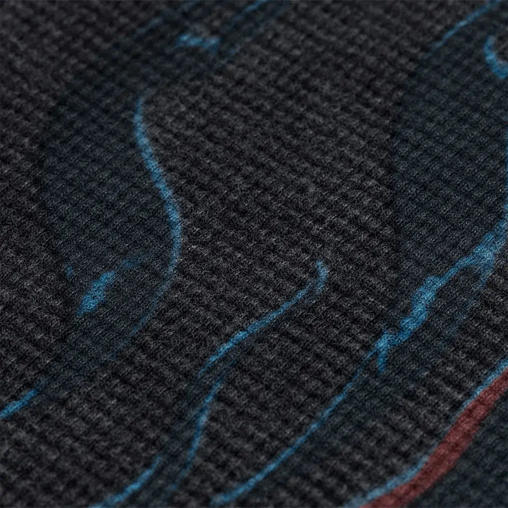 Sudadera térmica negra de cuello redondo para hombre