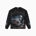 Sudadera térmica negra de cuello redondo para hombre